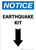 Notice: Earthquake Kit with Down Arrow Portrait