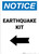 Notice: Earthquake Kit with Left Arrow Portrait