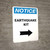 Notice: Earthquake Kit with Right Arrow Portrait
