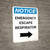 Notice: Emergency Escape Respirator with Right Arrow Portrait