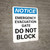 Notice: Emergency Evacuation Gate Do Not Block Portrait