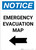 Notice: Emergency Evacuation Map with Left Arrow Portrait