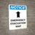Notice: Emergency Evacuation Map with Up Arrow Portrait