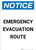 Notice: Emergency Evacuation Route Portrait