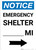 Notice: Emergency Shelter Mile Right Arrow Portrait