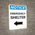 Notice: Emergency Shelter Left Arrow Portrait