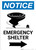 Notice: Emergency Shelter Right Arrow with Icon Portrait