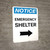 Notice: Emergency Shelter Right Arrow Portrait