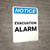 Notice: Evacuation Alarm Portrait