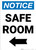 Notice: Safe Room Left Arrow Portrait