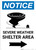 Notice: Severe Weather Shelter Area Right Arrow Portrait