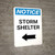 Notice: Storm Shelter Left Arrow Portrait