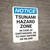Notice: Tsunami Hazard Zone - In Case of Earthquake Go to High Ground or Inland Portrait