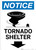 Notice: Tornado Shelter Down Arrow with Icon Portrait