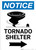 Notice: Tornado Shelter Right Arrow with Icon Portrait