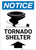 Notice: Tornado Shelter Up Arrow With Icon Portrait