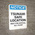 Notice: Tsunami Safe Location - Wait For Official All Clear Portrait