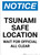 Notice: Tsunami Safe Location - Wait For Official All Clear Portrait