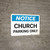 Notice: Church Parking Only Landscape