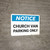 Notice: Church Van Parking Only Landscape