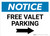 Notice: Free Valet Parking with Right Arrow Landscape