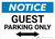 Notice: Guest Parking Only with Bidirectional Arrow Landscape