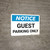 Notice: Guest Parking Only Landscape