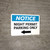 Notice: Night Permit Parking Only with Left Arrow Landscape
