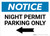 Notice: Night Permit Parking Only with Left Arrow Landscape