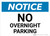 Notice: No Overnight Parking Landscape