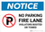 Notice: No Parking - Fire Lane - Violators Booted Or Towed Landscape