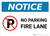 Notice: No Parking - Fire Lane Landscape