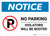 Notice: No Parking - Violators Will Be Booted with Icon Landscape