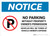 Notice: No Parking Without Property Owner's Permission Landscape