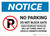Notice: No Parking - Do Not Block Gate Landscape