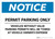 Notice: Permit Parking Only - Vehicles Without Valid Parking Permits Towed Landscape