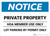 Notice: Private Property - HOA Member Use Only - Lot Parking By Permit Only Landscape