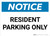 Notice: Resident Parking Only Landscape