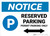 Notice: Reserved Parking - Permit Parking Only with Bidirectional Arrow Landscape