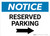 Notice: Reserved Parking with Right Arrow Landscape
