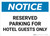 Notice: Reserved Parking for Hotel Guests Only Landscape