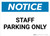 Notice: Staff Parking Only Landscape