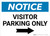 Notice: Visitor Parking Only with Right Arrow Landscape