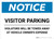 Notice: Visitor Parking - Violators Will Be Towed Away Landscape