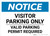 Notice: Visitor Parking Only - Valid Parking Permit Required Landscape