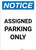 Notice: Assigned Parking Only Portrait