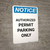 Notice: Authorized Permit Parking Only Portrait