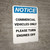 Notice: Commercial Vehicles Only - Please Turn Engines Off Portrait