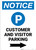 Notice: Customer And Visitor Parking with Right Arrow Portrait
