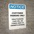 Notice: Customer Parking - Unauthorized Cars Will Be Towed Away Portrait